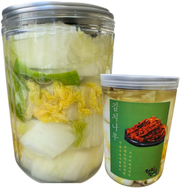 원칙과정성 고명없이 깔끔한 100%국산 서울식 한입 백김치, 1kg, 2개
