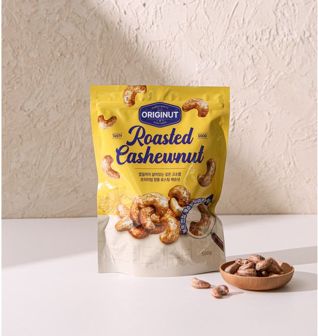 A180 최고등급 사이즈 오리지넛 프리미엄 베트남 구운 껍질 캐슈넛, 1개, 500g