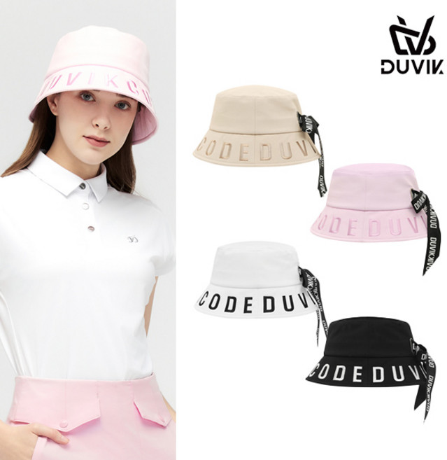 듀빅 여성 로고 레터링 버킷햇 벙거지모자 DF1WAP713, FREE, 라이트핑크, 1개