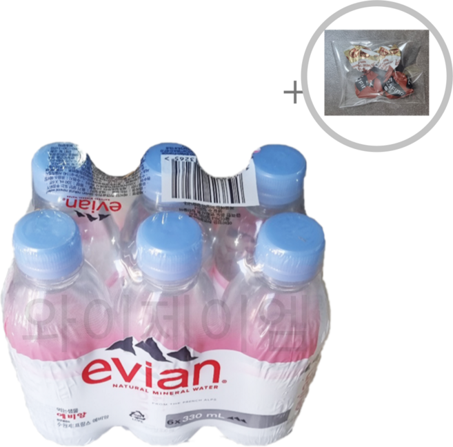 에비앙 330ml 벨기안커피캔디증정, 6개