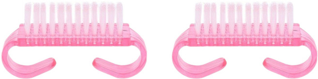 네일랩 네일 더스트 브러쉬 c형, 2개, 분홍