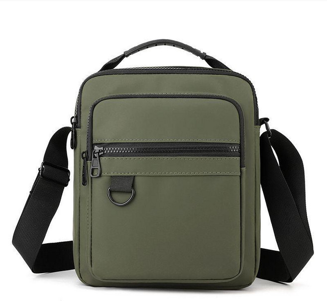 男包單肩包休閒斜挎包時尚男士包包豎款手提運動小挎包旅遊小揹包, 綠色