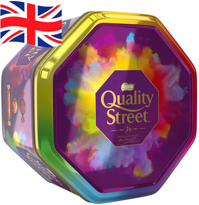 영국 네슬레 Nestle Quality Street Tin 퀄리티 스트리트 젤리 사탕, 1.93kg, 1개