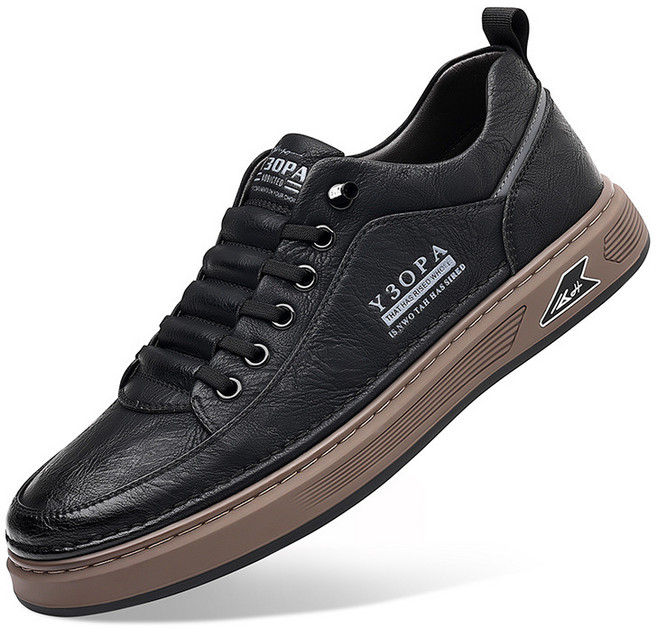 로뉴비러 남성 소가죽 캐주얼 스니커즈