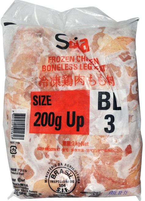 사디아 닭다리살 2kg/뼈없는닭정육/닭갈비/닭강정, 2kg, 1개