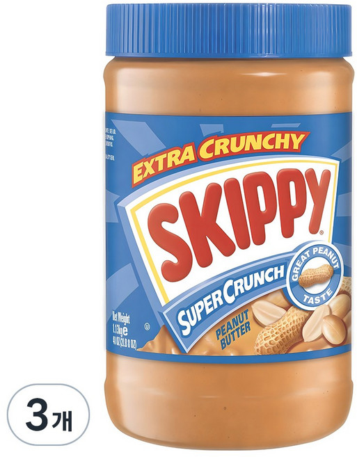 스키피 수퍼크런치 땅콩버터, 1.13kg, 3개