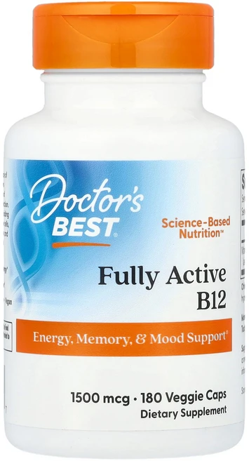 Doctor's Best 완전 활성 B12 1 500mcg 베지 캡슐 180정 Best (닥터스 베스트), 1개 - 쿠팡