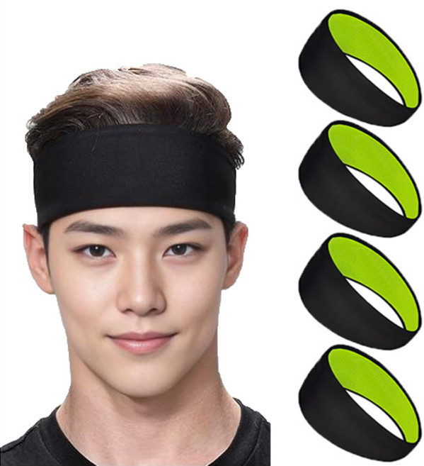 기능성 스포츠 쿨 헤어밴드 헤드밴드 4개 세트