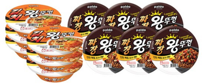 왕뚜껑 김치6개+짜장6개, 없음, 1개