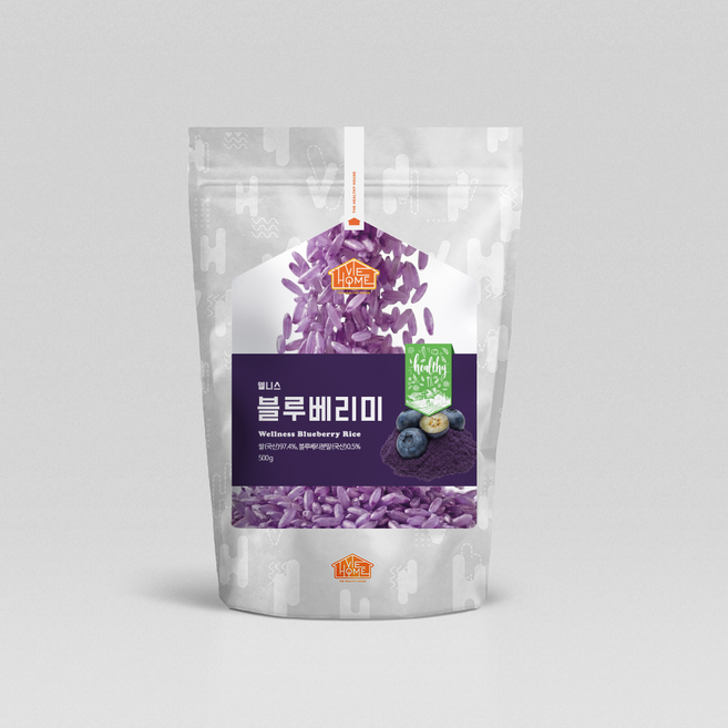 건강한우리집비옴 웰니스 블루베리쌀, 1개, 500g