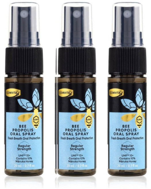 COMVITA 紐西蘭蜂膠口腔噴霧 UMF 10+ 麥盧卡蜂蜜 薄荷風味 20ml (3入組), 1個, 噴劑 家庭號(3入)
