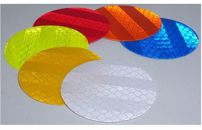 대성부품/미니원형 반사리플렉터/스티커/테이프/화이트/레드/블루/그린/오렌지/엘로우/10개/1세트/반사테이프/벌집/야간/안전운행/고휘도/화물차/대형트럭/특장차, 미니원형 블루(10개1세트)