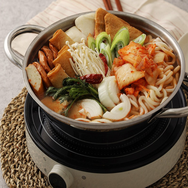 더블더블 스텐 통3중 국내산 전골냄비 부대찌게 국수 샤브샤브용 다용도 냄비, 누들냄비 28cm+유리뚜껑, 1개