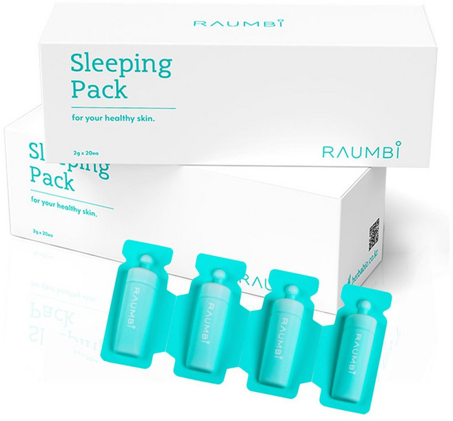 라움비 히알루론산 수면팩 콜라겐팩 주름개선, 2g, 40개
