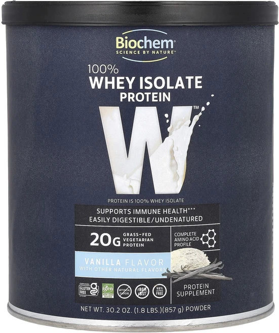 몸관리하세요 겨울입니다 Biochem 100% 분리유청단백질 바닐라 맛 857g(30.2oz) 특별관리진행, 1개 - 쿠팡