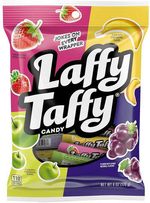 Laffy Taffy 캔디 과일 콤보 개별 포장된 미니 바 170g(6온스), 오리지널, 6 Ounce (Pack of 1), 170g, 1개