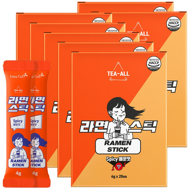 라면 스틱 매운맛, 80g, 7개
