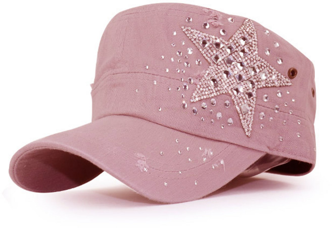 베이직엠 남성 여성 밀리터리 군모 큐빅 빅스타