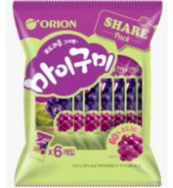 오리온 마이구미 포도과즙 259.2g 대용량 젤리, 2개