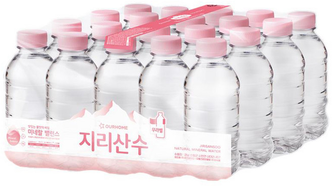 지리산수 핑크 에디션 생수, 330ml, 20개