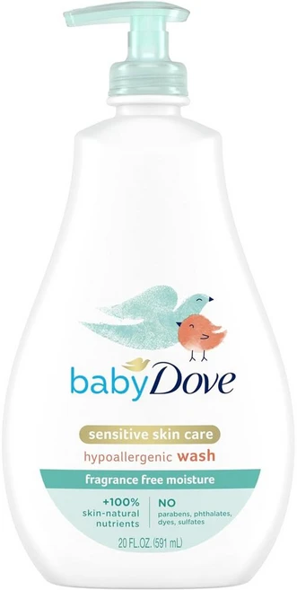 Dove 도브 베이비 워시 민감용 저자극, 2개, 591ml - 쿠팡