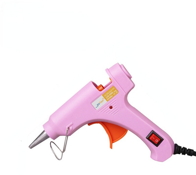 무선글루건 충전글루건 휴대용 충전식 접착제 미니 산업용 핫멜트 글루건 7mm 글루스틱 열 온도 전기 수리 도구, 20W (Thanks), pink glue gun, 1개