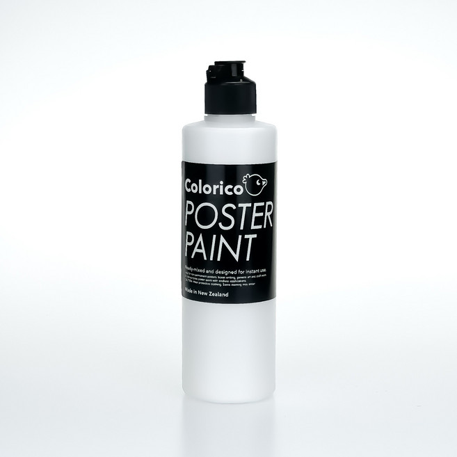 칼라리코 포스터 페인트 템페라 물감 250ml 1색 흰색 화이트, 1개