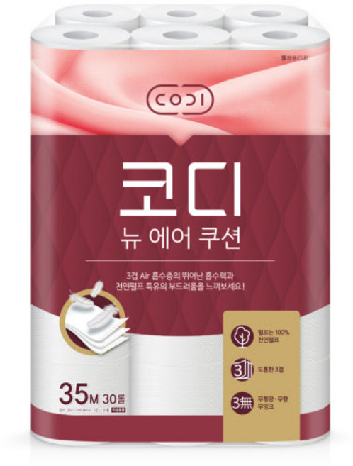 코디 뉴 에어쿠션 35mx30롤, 30롤, 1개