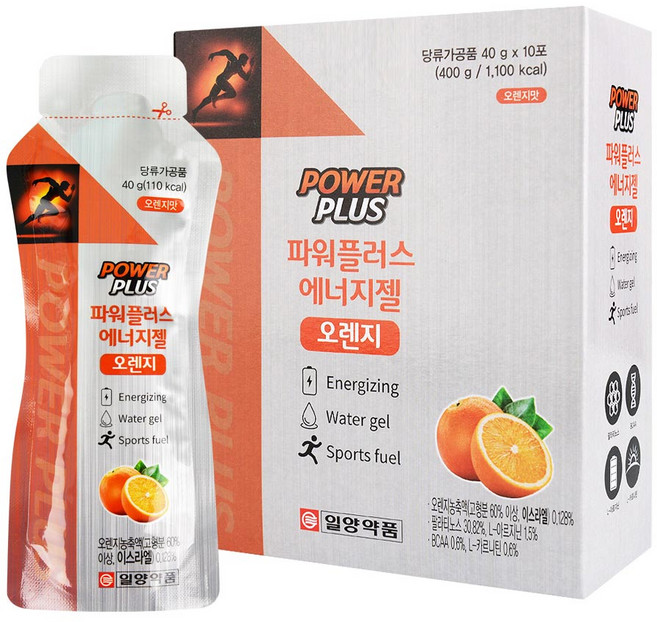 일양약품 파워플러스 에너지젤 복숭아맛 오렌지맛, 400g, 1개, 1박스