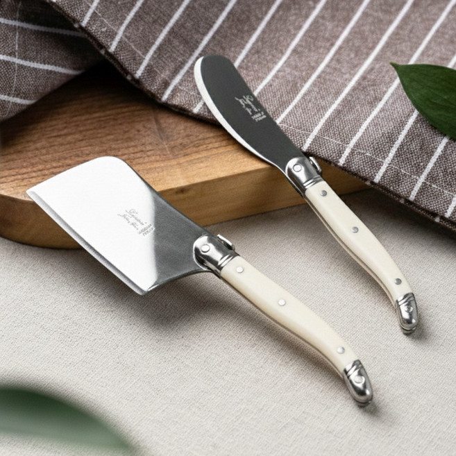 장네론 라귀올 버터나이프 + 치즈커터 세트, 1개, 아이보리