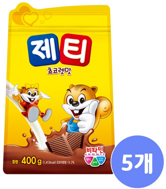 동서 제티 초코 리필 400g, 1개입, 5개