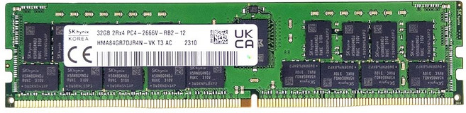 타임텍 하이닉스 오리지널 32GB KIT(2x16GB) DDR4 2666MHz PC4-21300 등록 ECC 1.2V CL19 2Rx8 듀얼 랭크 288 핀 RDIMM 서버 메모리