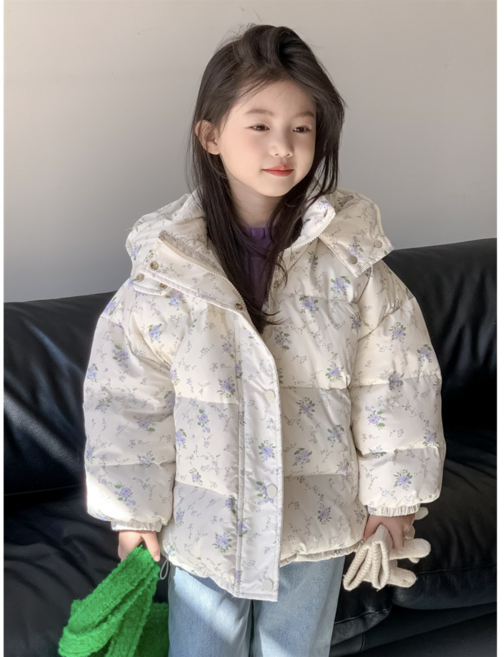 플로 소프트 덕다운 아동 눈꽃 패딩점퍼