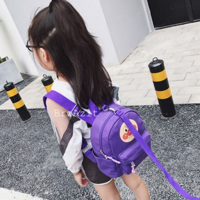 호빵맨 유아용 미아방지 가벼운 소풍가방 귀여운 미니 백팩