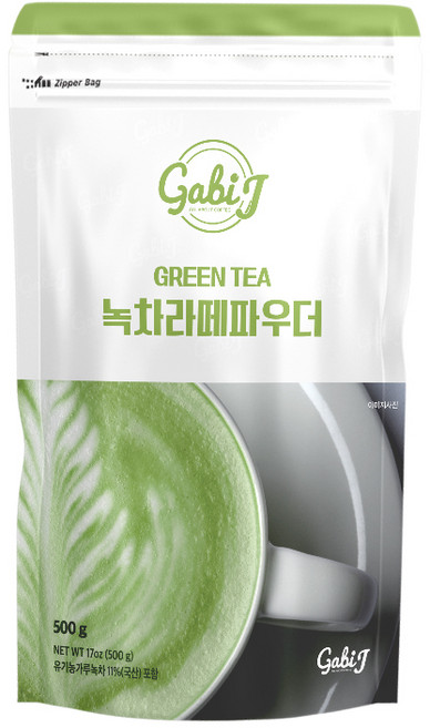 가비제이 녹차 라떼 파우더, 3개, 500g