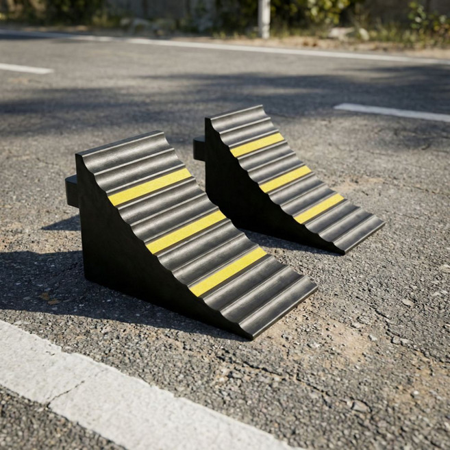 자동차 안전 고임목 특대형, 블랙, 2개