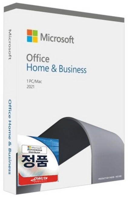 한국 마이크로소프트 MS 오피스 2021 기업용 Home Business PKC 영구버전 제품키 패키지 정품 인증점 [워드/엑셀/파워포인트/아웃룩], 오피스2021 H&B PKC, ezPDF, T5D-03535