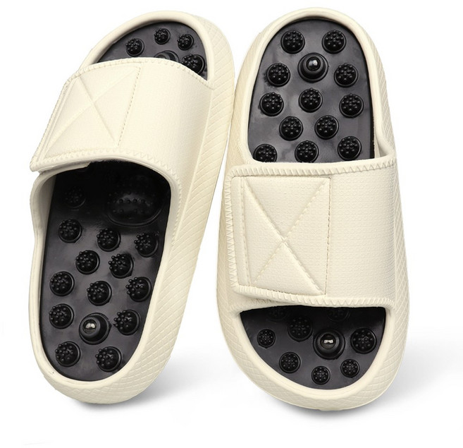 발캉스 남여공용 붓기 자석 혈자리 자극 다이어트 마사지 혈액순환 기능성 소프트 지압 슬리퍼