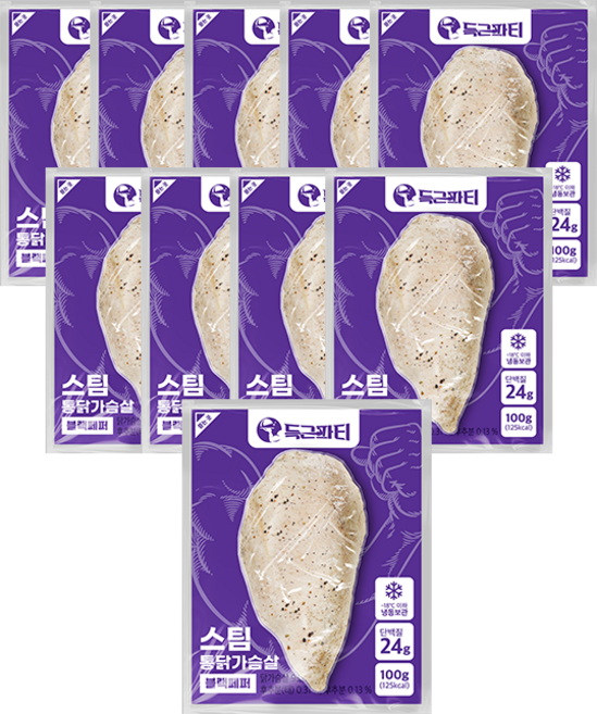 득근파티 통 닭가슴살 블랙페퍼, 20개, 100g