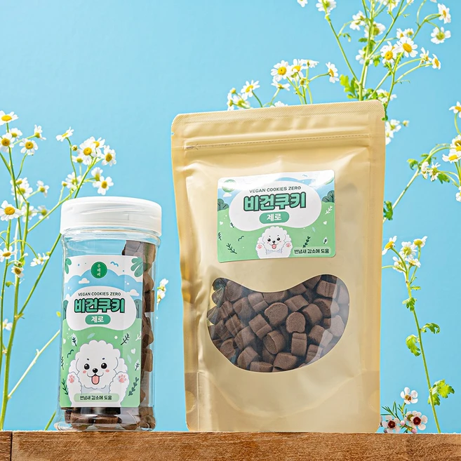 주베베 비건 제로 쿠키 / 강아지 변냄새 관리 기능성 간식, 350g, 1개 - 쿠팡