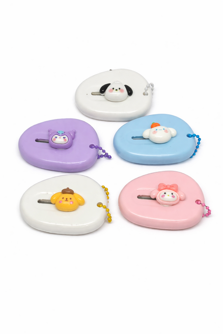 귀여운 미니 캐릭터 택배칼 안전 언박싱 커터 휴대용, 3개, 랜덤 발송