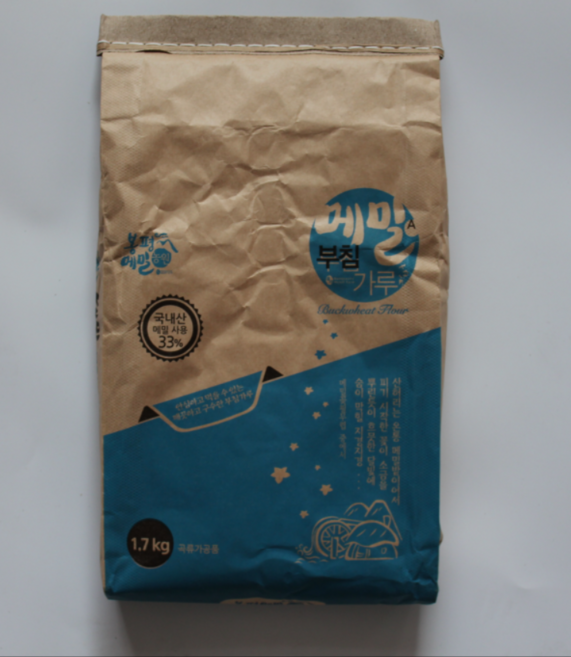 봉평 메밀 부침가루 / 국내산 메밀 33%, 3개, 1.7kg