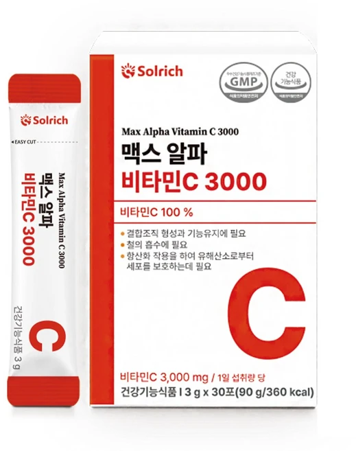 솔리치 맥스 알파 비타민C 3000, 1개, 90g - 쿠팡
