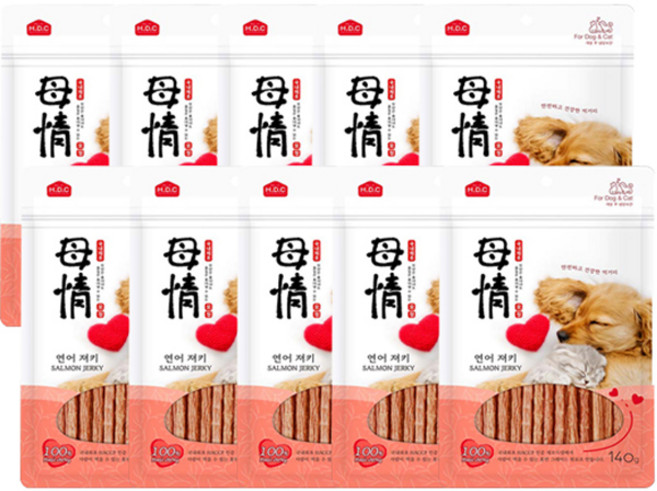 모정 반려동물 져키, 연어, 140g, 12개