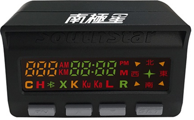 南極星 GPS-858 彩屏雙顯示衛星測速器 全頻區間測速照相, 1個, 一體式(單機)