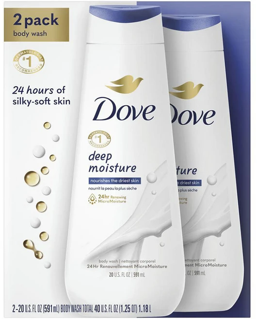 도브 딥 모이스처 바디 워시 2개입, 1개, 1.18L - 쿠팡