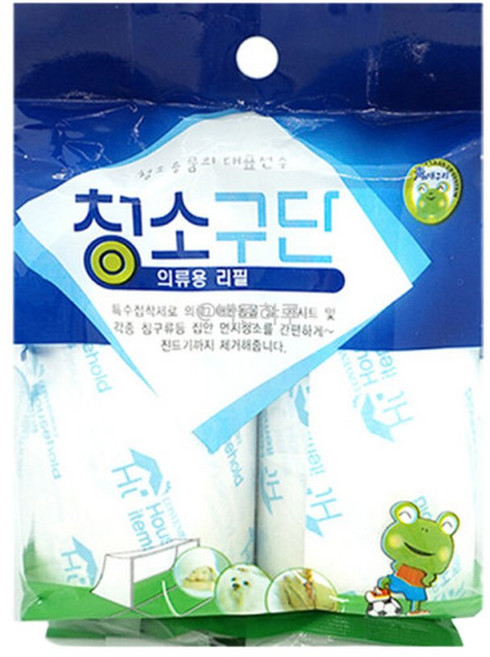 청소구단 롤클리너 리필 일자 2입 5개 / 돌돌이 테이프 먼지 청소 제거, 10개