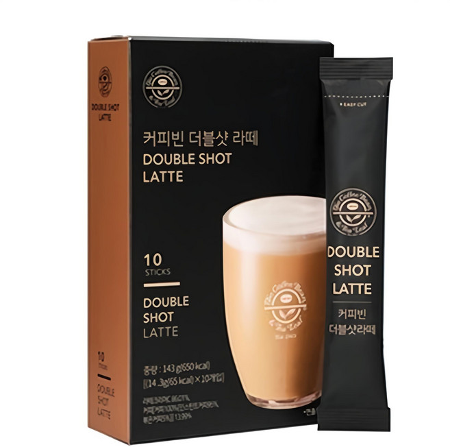 커피빈 더블샷 라떼 커피믹스, 14.3g, 10개입, 1개
