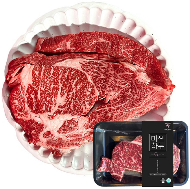 미쓰하누 1++ 한우 꽃등심 300g 600g 900g 구이용, 3개