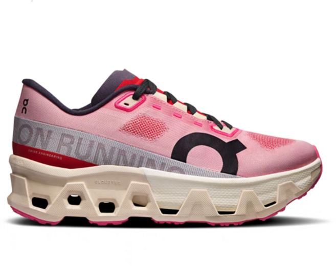 온러닝 남녀공용 Cloudmonster Hyper 클라우드몬스터 하이퍼 러닝화 마라톤화 (증정품 수납백), Hyper Red Cream, 225